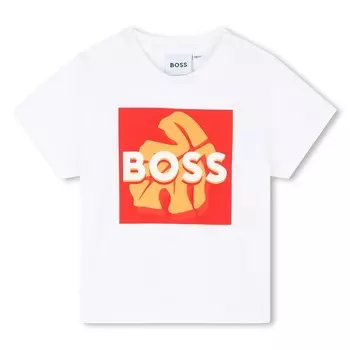 Белая футболка с логотипом BOSS, белый