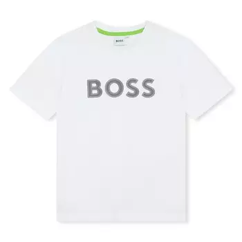 Белая футболка с логотипом BOSS, белый