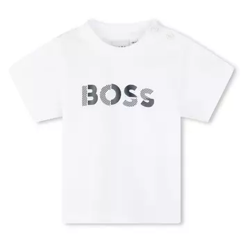 Белая футболка с логотипом BOSS, белый