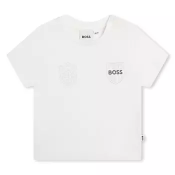 Белая футболка с логотипом BOSS, белый