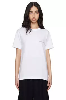 Белая футболка с логотипом Comme des Garons Shirt