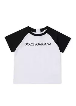 Белая футболка с логотипом для мальчика Dolce&Gabbana