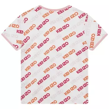Белая футболка с логотипом KENZO, белый