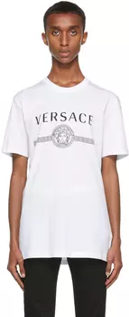 Белая футболка с логотипом Medusa Versace