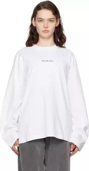 Белая футболка с логотипом Stamp Acne Studios