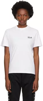 Белая футболка с логотипом Star Golden Goose