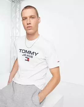 Белая футболка с логотипом Tommy Jeans