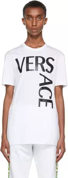 Белая футболка с логотипом Versace