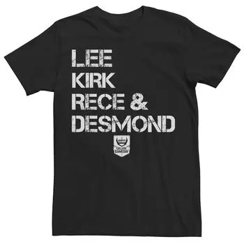 Белая футболка с надписью Big & Tall ESPN College GameDay Lee Kirk Rece & Desmond Licensed Character