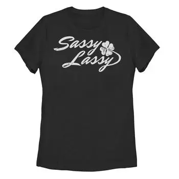Белая футболка с надписью «клевер» для юниоров Sassy Lassy