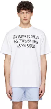 Белая футболка с надписью Moschino, Multi white