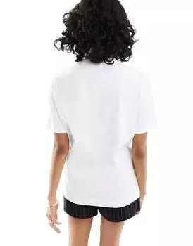 Белая футболка с оптическим принтом Love Moschino