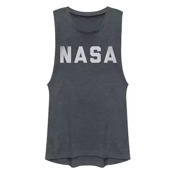 Белая футболка с плоским текстом и логотипом NASA для юниоров. Licensed Character