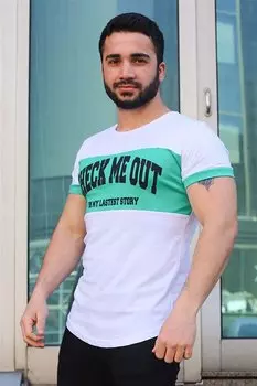 Белая футболка с принтом 3013 MADMEXT