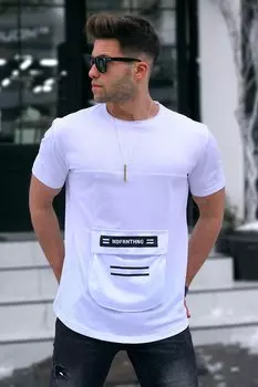 Белая футболка с принтом 5359 MADMEXT