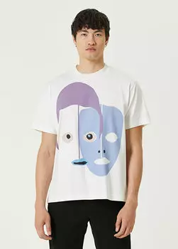 Белая футболка с принтом «цифры» Limitato