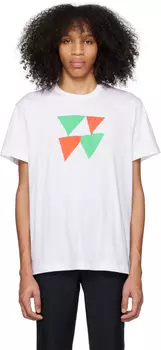 Белая футболка с принтом Comme des Garons Homme Plus