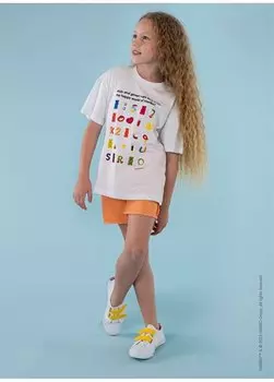 Белая футболка с принтом для мальчика HRBTXT105 Haribo, белый