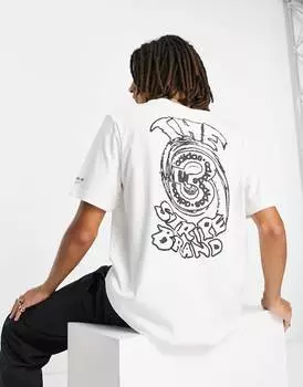 Белая футболка с принтом на спине adidas Originals Campus