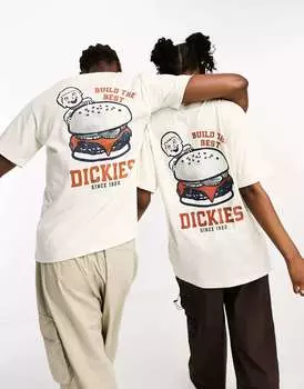 Белая футболка с принтом на спине Dickies Collinsville Burger Back