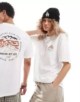 Белая футболка с принтом на спине Dickies stanardsville