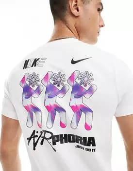 Белая футболка с принтом на спине Nike Airphoria
