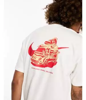 Белая футболка с принтом на спине Nike delivery truck