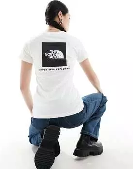 Белая футболка с принтом на спине The North Face Redbox