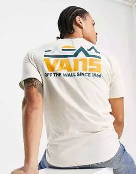 Белая футболка с принтом на спине Vans Mountain