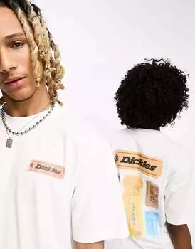 Белая футболка с принтом «обратный билет» Dickies paxico