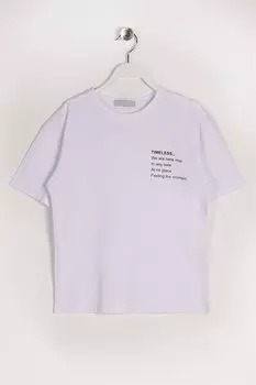 Белая футболка с принтом Timeless для мальчика Zepkids