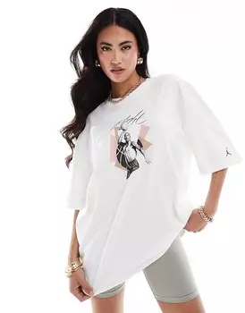 Белая футболка с рисунком Jordan