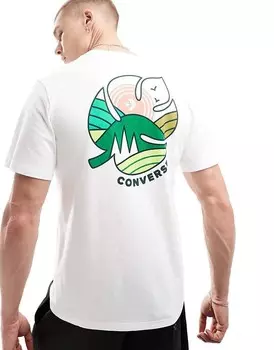 Белая футболка с рисунком листьев Converse Outdoor Contemporary