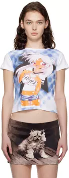 Белая футболка с рисунком «Manga Baby» Ashley Williams