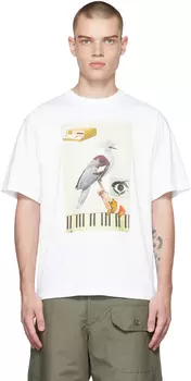 Белая футболка с рисунком UNDERCOVER