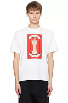 Белая футболка с рисунком UNDERCOVER