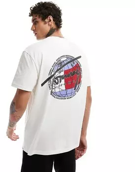 Белая футболка с рисунком в виде земного шара Tommy Jeans
