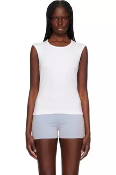 Белая футболка с рубчиком CDLP