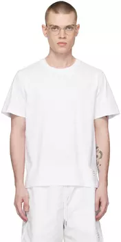 Белая футболка с теннисным хвостом Thom Browne