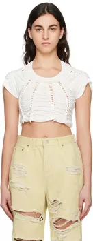 Белая футболка с узлом lesugiatelier