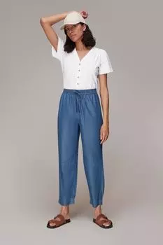 Белая футболка с V-образным вырезом и пуговицами спереди Maeve Whistles, белый