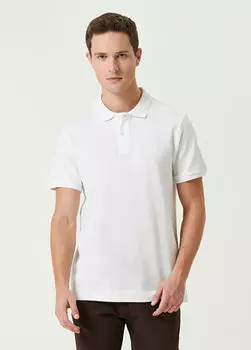 Белая футболка с воротником поло comfort fit Beymen