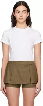 Белая футболка с защипами в беспорядке lesugiatelier