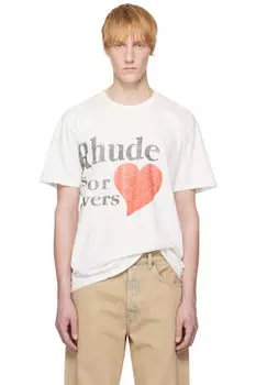 Белая футболка Slub 'Lovers' Rhude