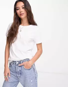 Белая футболка со складками Vero Moda