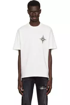 Белая футболка со звездами «Amiri»