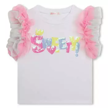Белая футболка «Sweety» Billieblush