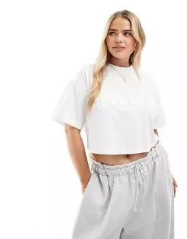 Белая футболка свободного кроя с эксклюзивной аппликацией и логотипом 4th & Reckless