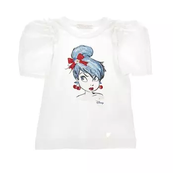 Белая футболка Тинкер Белл Monnalisa, белый