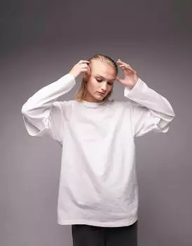 Белая футболка Topshop 2 in 1